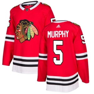Youth Chicago Blackhawks Connor Murphy Adidas Authentic Home Jersey - Red
