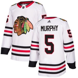 Youth Chicago Blackhawks Connor Murphy Adidas Authentic Away Jersey - White