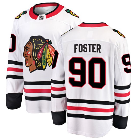 Men's Chicago Blackhawks Scott Foster Fanatics Branded Breakaway Away Jersey - White