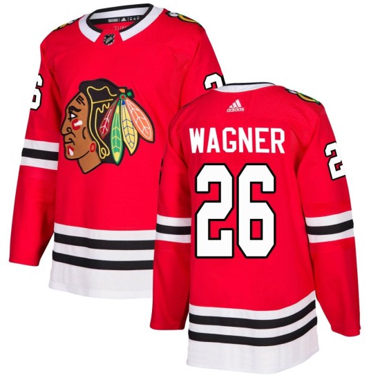 Men's Chicago Blackhawks Austin Wagner Adidas Authentic Home Jersey - Red