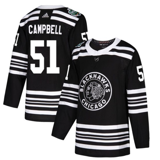 Youth Chicago Blackhawks Brian Campbell Adidas Authentic 2019 Winter Classic Jersey - Black