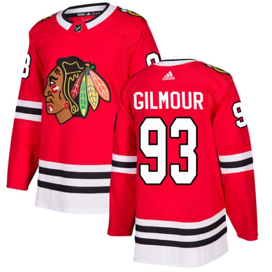 Youth Chicago Blackhawks Doug Gilmour Adidas Authentic Home Jersey - Red